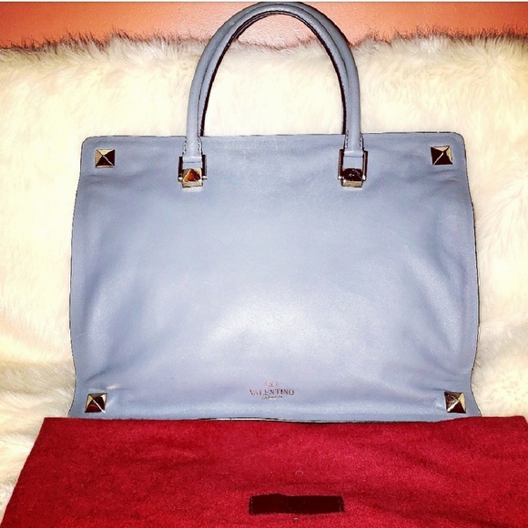 Valentino Garavani Handbags - Valentino Garavani Runway Rockstud Grey Tote
